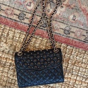 Rebecca Minkoff Sapphire Studded Quilted Handbag black